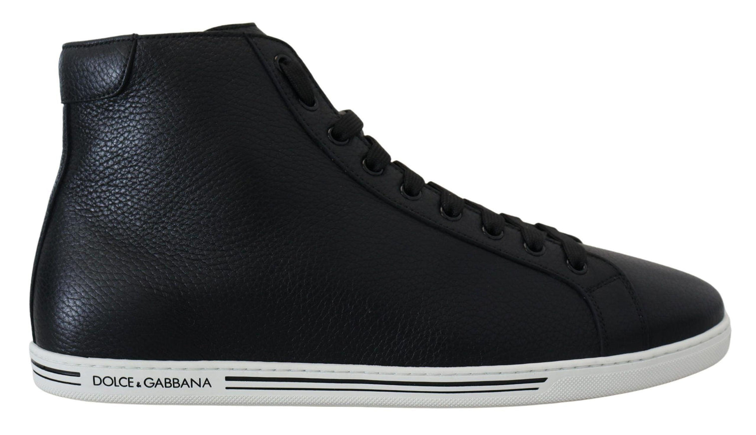 Dolce & Gabbana Black Leather High Tops High Shoes - Ellie Belle