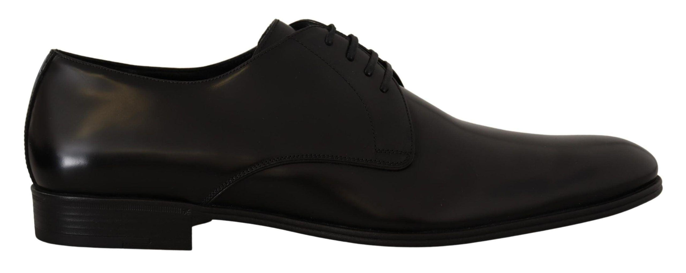 Dolce & Gabbana Black Leather Lace Up Formal Derby Shoes - Ellie Belle