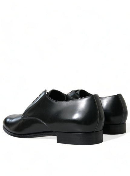 Dolce & Gabbana Black Leather Lace Up Men Dress Derby Shoes - Ellie Belle