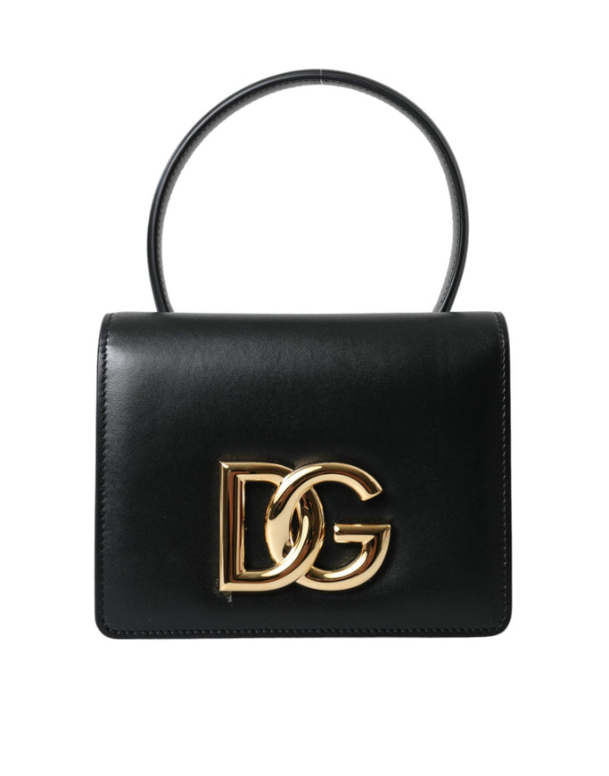 Dolce & Gabbana Black Leather Mini Belt Waist DG Girls Purse Bag - Ellie Belle