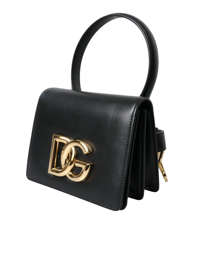 Dolce & Gabbana Black Leather Mini Belt Waist DG Girls Purse Bag - Ellie Belle