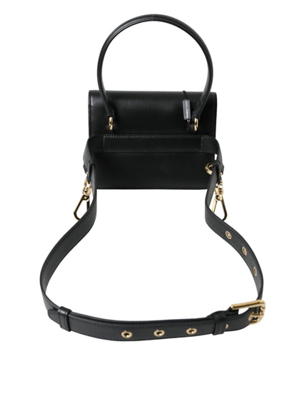 Dolce & Gabbana Black Leather Mini Belt Waist DG Girls Purse Bag - Ellie Belle