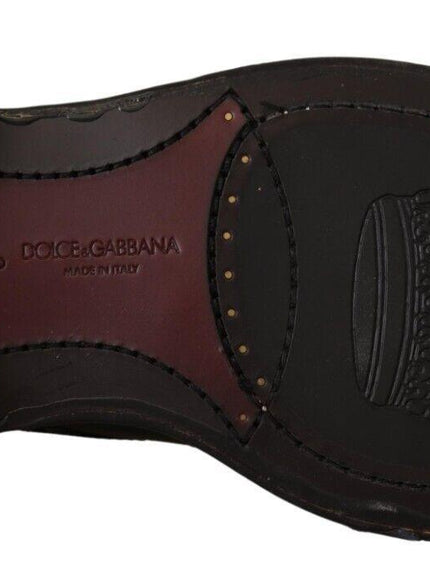 Dolce & Gabbana Black Leather Oxford Wingtip Formal Derby Shoes