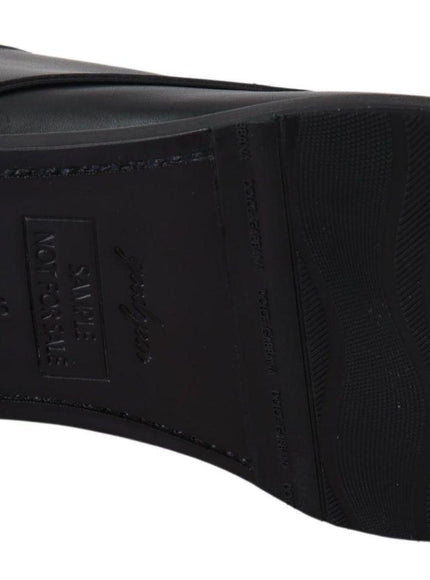 Dolce & Gabbana Black Leather SARTORIA Hand Made Shoes