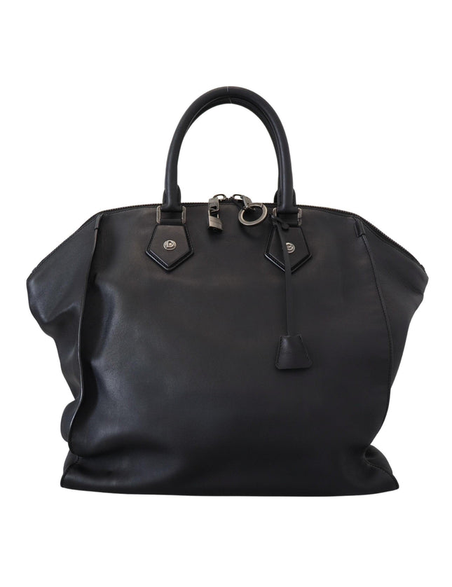 Dolce & Gabbana Black Leather Shoulder Strap Tote Hand Bag - Ellie Belle
