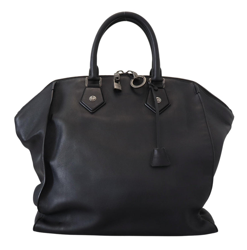 Dolce & Gabbana Black Leather Shoulder Strap Tote Hand Bag - Ellie Belle