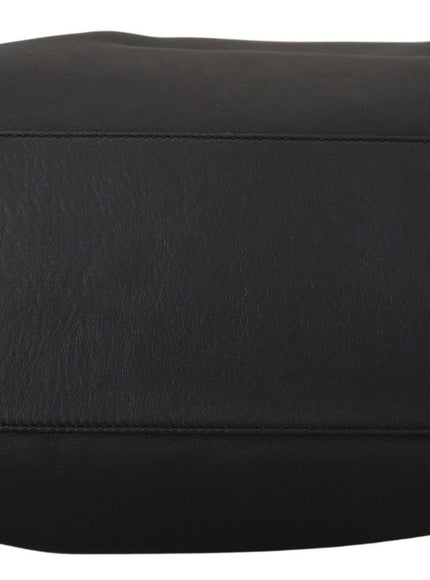 Dolce & Gabbana Black Leather Shoulder Strap Tote Hand Bag - Ellie Belle