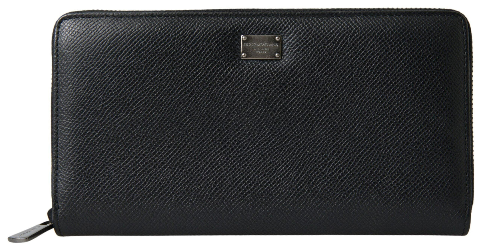 Dolce & Gabbana Black Leather Zip Around Continental Men Wallet - Ellie Belle