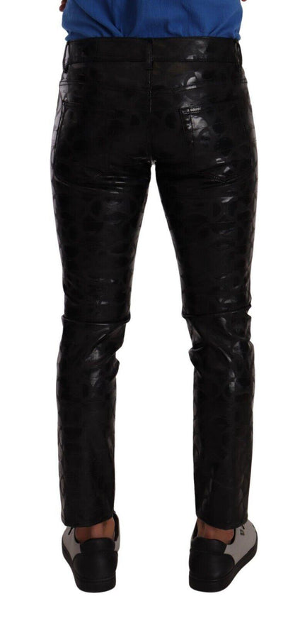 Dolce & Gabbana Black Logo Cotton Stretch Skinny Pants - Ellie Belle