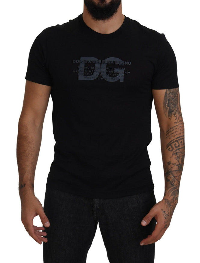 Dolce & Gabbana Black Logo Crew Neck Short Sleeves T-shirt - Ellie Belle