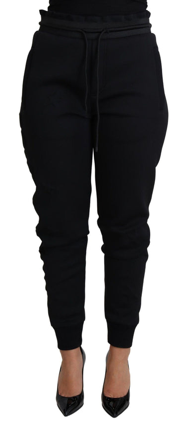 Dolce & Gabbana Black Polyester Neoprene Jogger Trouser Pants - Ellie Belle