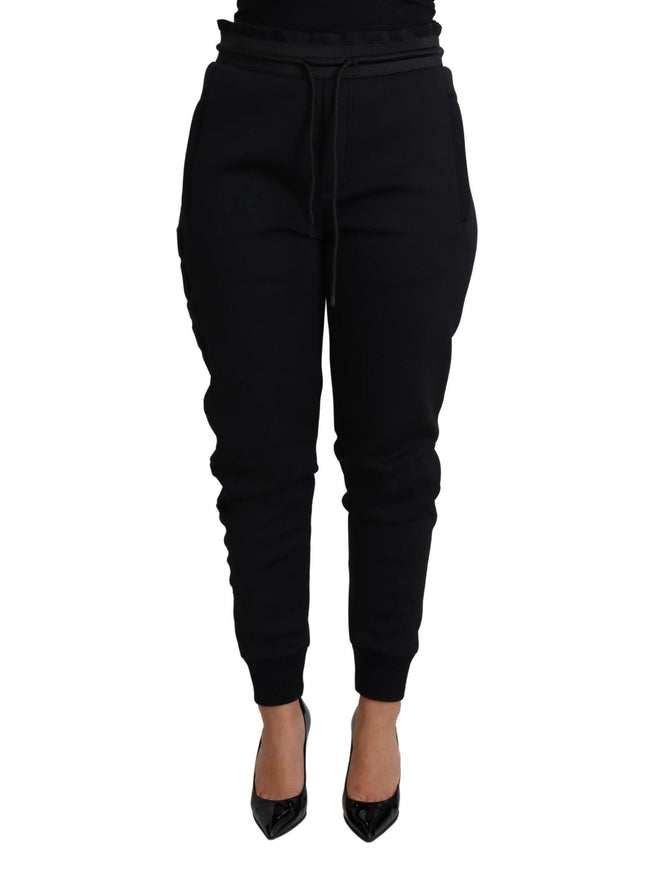 Dolce & Gabbana Black Polyester Neoprene Jogger Trouser Pants - Ellie Belle