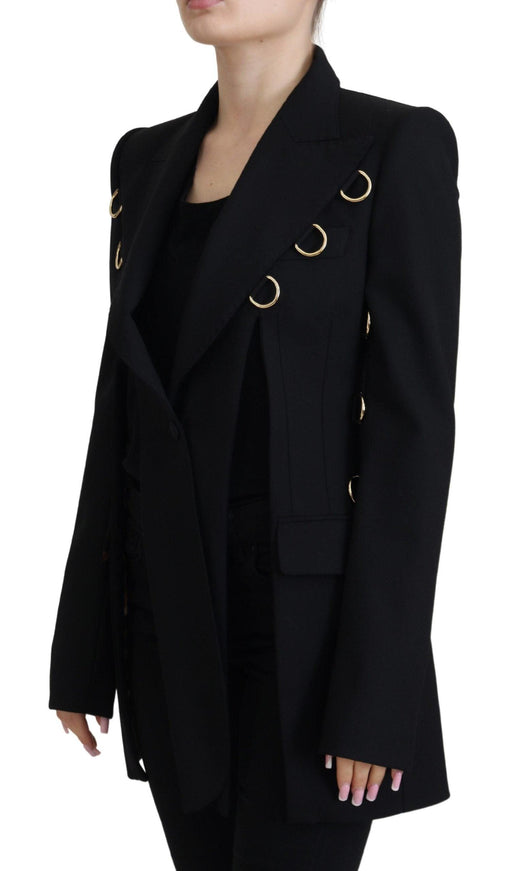 Dolce & Gabbana Black Long Sleeves Single Breasted Jacket - Ellie Belle