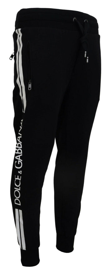 Dolce & Gabbana Black Mens Sport Cotton Sweatpants Pants - Ellie Belle