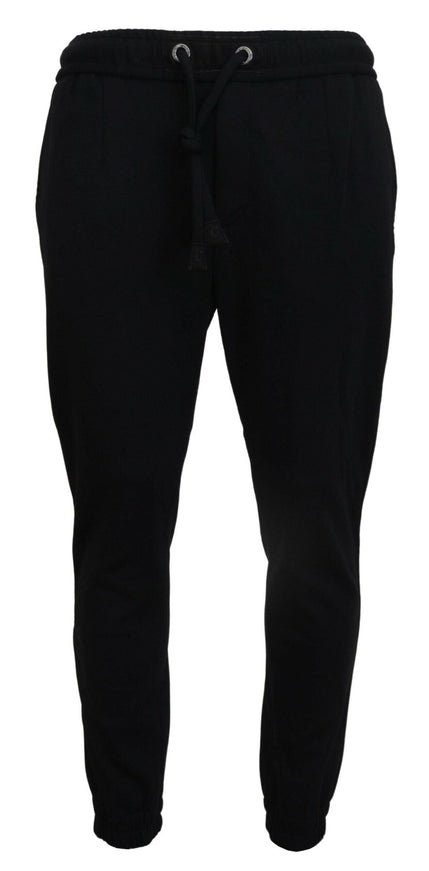 Dolce & Gabbana Black Mens Sport Wool Sweatpants Pants - Ellie Belle