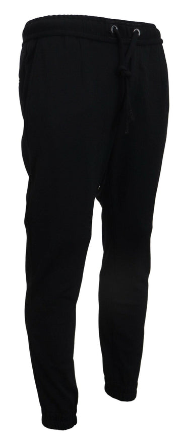 Dolce & Gabbana Black Mens Sport Wool Sweatpants Pants - Ellie Belle