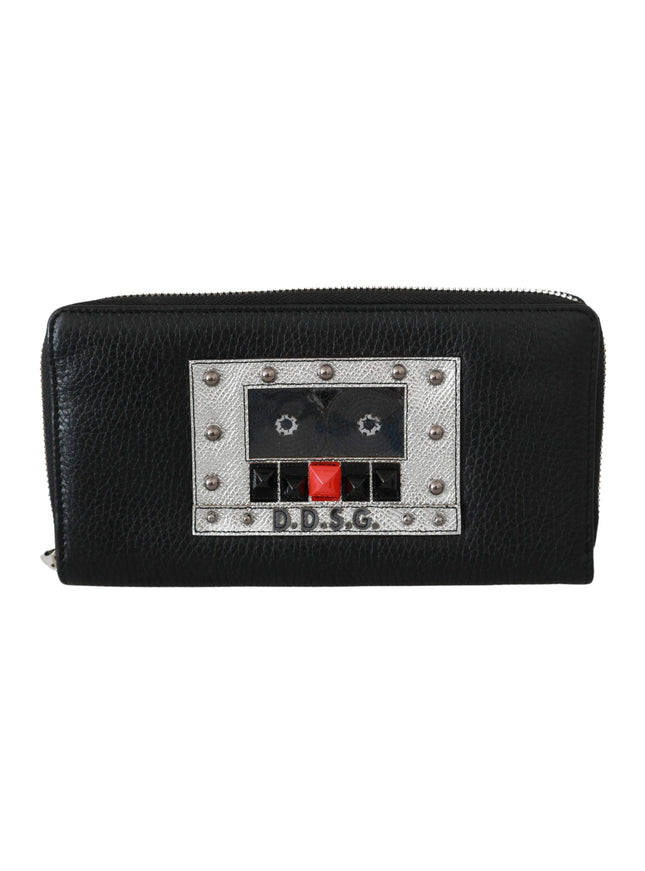 Dolce & Gabbana Black Mens Zipper Continental Purse 100% Leather Wallet - Ellie Belle