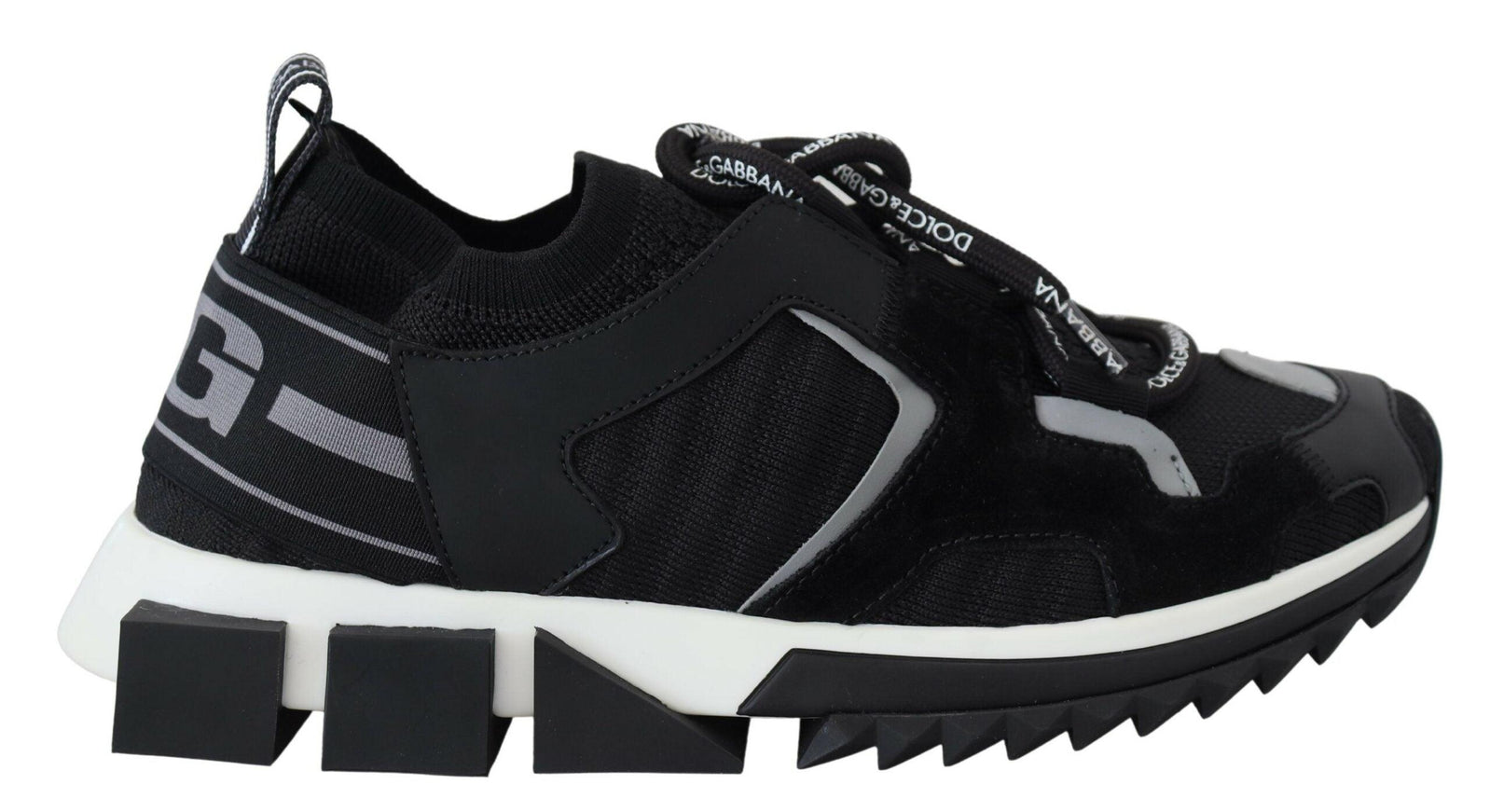 Dolce & Gabbana Black Mesh Sorrento Trekking Sneakers Shoes - Ellie Belle