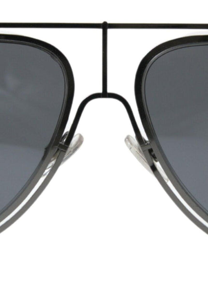Dolce & Gabbana Black Metal Frame DG2176 Gray Lenses Pilot Aviator Sunglasses - Ellie Belle