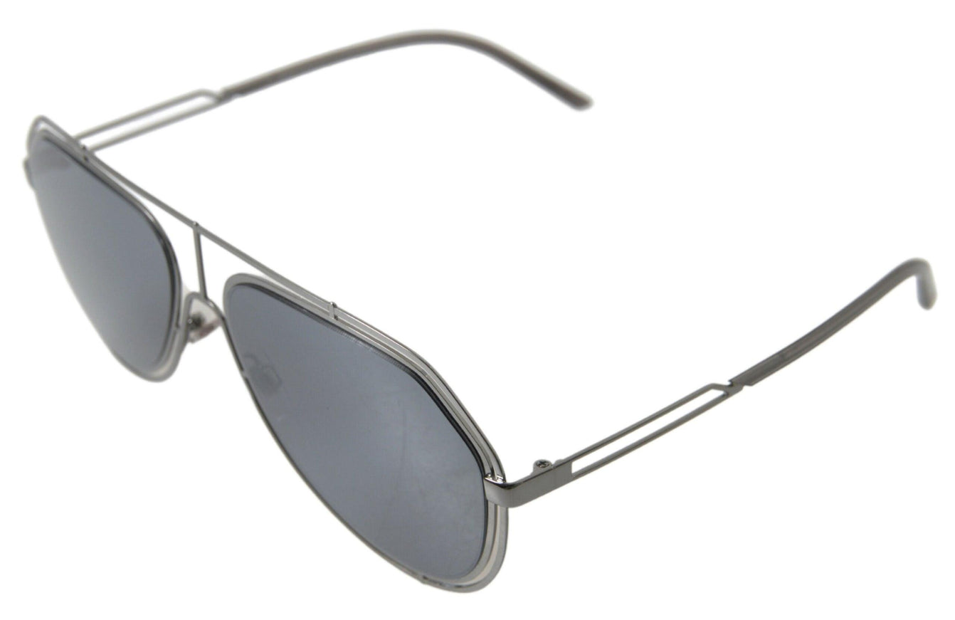 Dolce & Gabbana Black Metal Frame DG2176 Gray Lenses Pilot Aviator Sunglasses - Ellie Belle