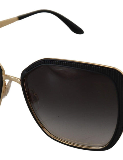 Dolce & Gabbana Black Metal Frame Gray Gradient Lenses DG2197 Sunglasses - Ellie Belle