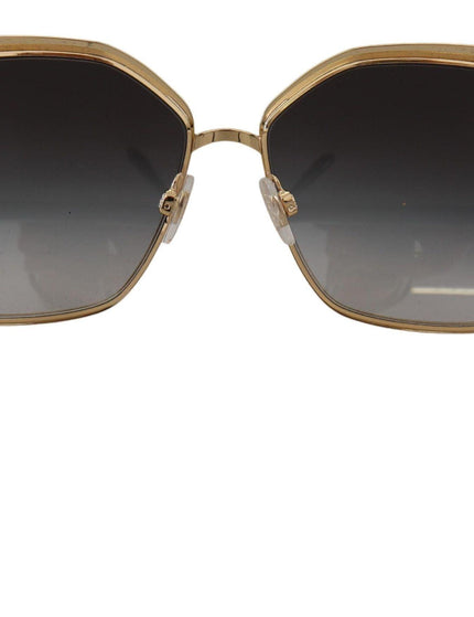 Dolce & Gabbana Black Metal Frame Gray Gradient Lenses DG2197 Sunglasses - Ellie Belle