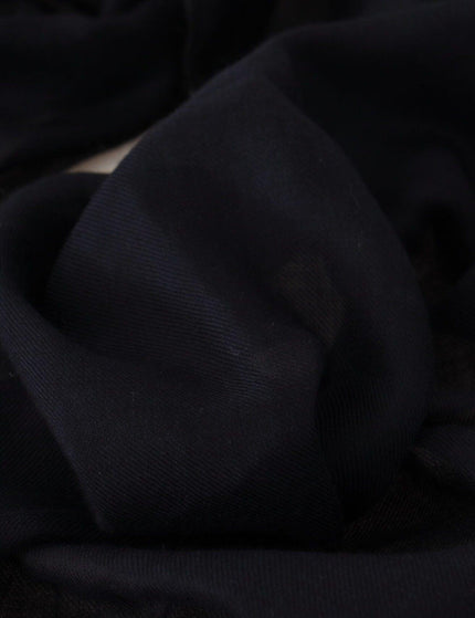 Dolce & Gabbana Black Neck Wrap Fringe Shawl Scarf - Ellie Belle