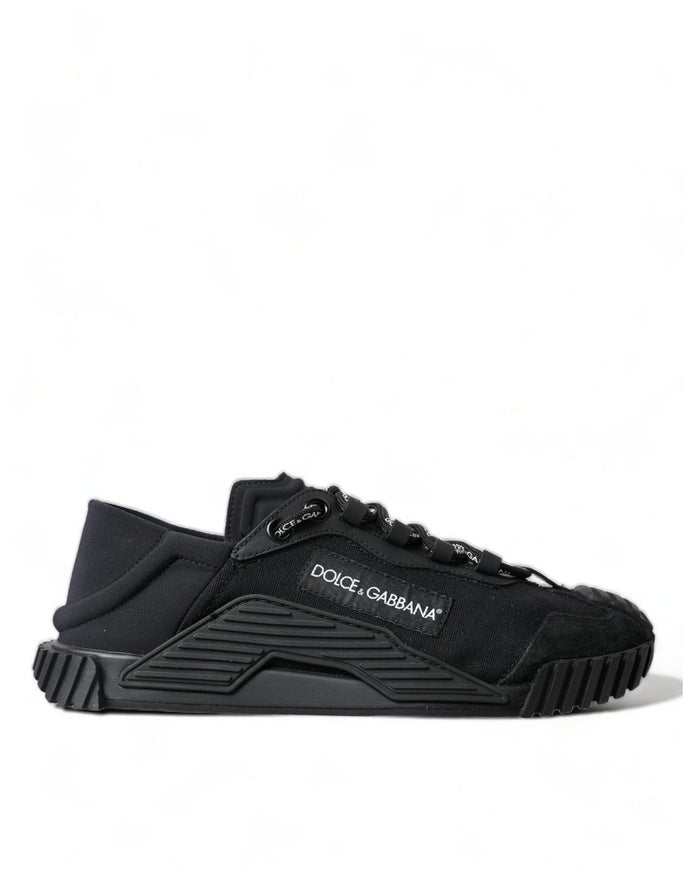 Dolce & Gabbana Black NS1 Low Top Lace Up Sneaker Women Shoes - Ellie Belle