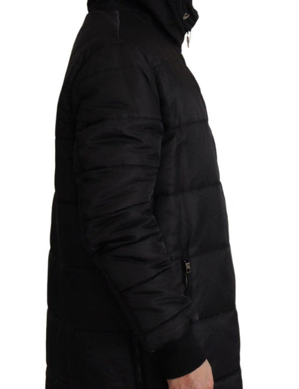 Dolce & Gabbana Black Nylon Hooded Parka Coat Winter Jacket - Ellie Belle