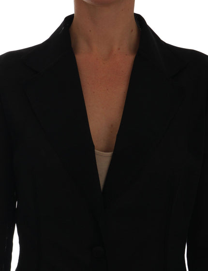 Dolce & Gabbana Black Nylon Net Blazer Jacket