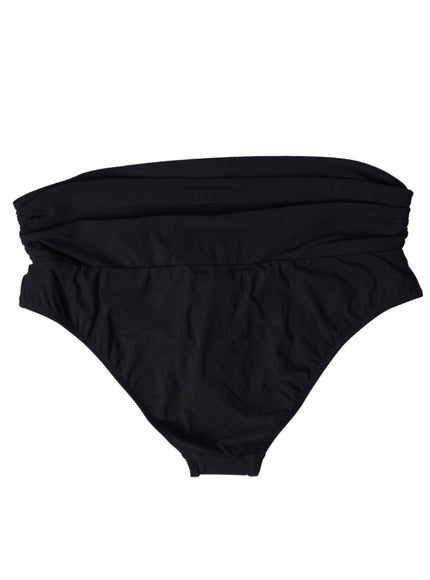 Dolce & Gabbana Black Nylon Stretch Swimwear Slip Bottom Bikini - Ellie Belle