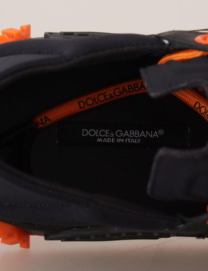 Dolce & Gabbana Black Orange Fabric Lace Up Sneakers NS1 Shoes - Ellie Belle