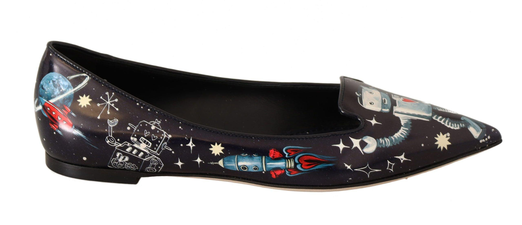 Dolce & Gabbana Black Outer Space Ballerina Loafers - Ellie Belle