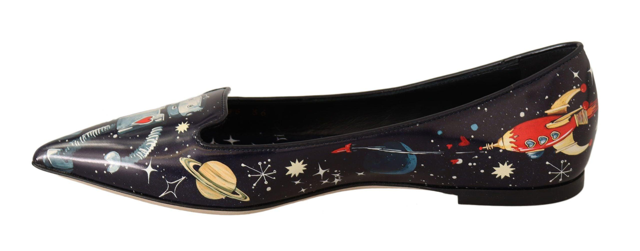 Dolce & Gabbana Black Outer Space Ballerina Loafers - Ellie Belle