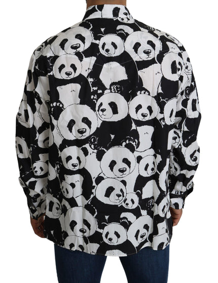 Dolce & Gabbana Black Panda Mens Casual 100% Cotton Shirt - Ellie Belle