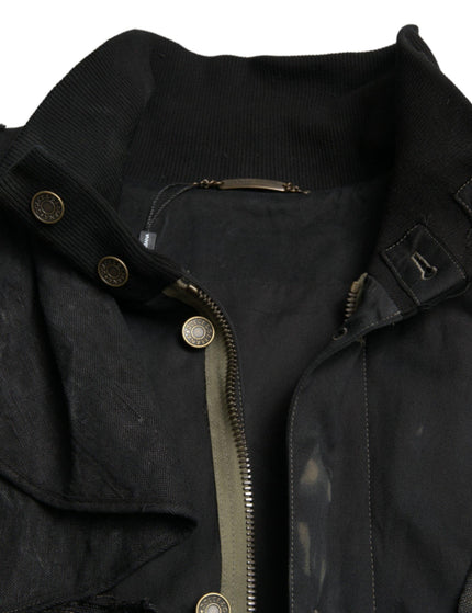 Dolce & Gabbana Black Patchwork Embellished Denim Jacket - Ellie Belle