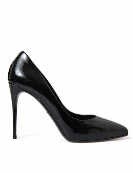 Dolce & Gabbana Black Patent Leather Pumps Heels Shoes - Ellie Belle