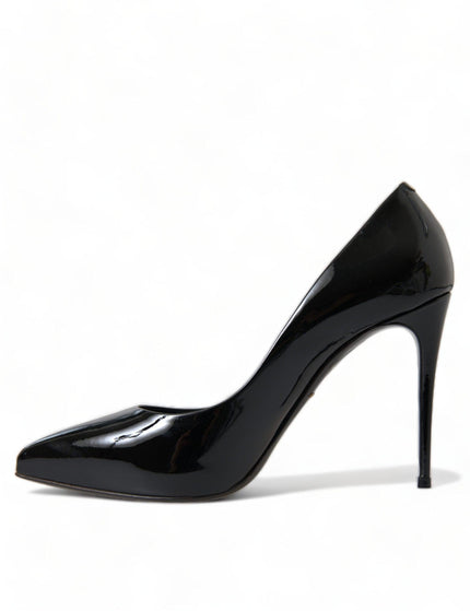 Dolce & Gabbana Black Patent Leather Pumps Heels Shoes - Ellie Belle