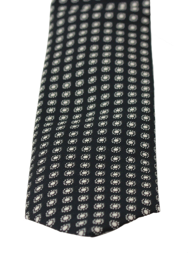 Dolce & Gabbana Black Patterned Classic Mens Slim Necktie Tie - Ellie Belle