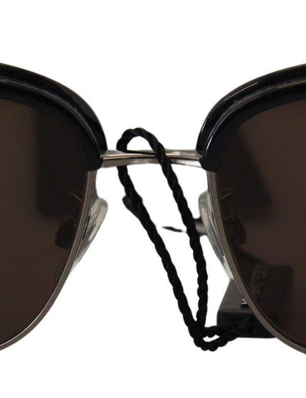 Dolce & Gabbana Black Plastic Square Frame DG6137 Logo Women Sunglasses - Ellie Belle