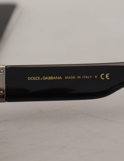 Dolce & Gabbana Black Plastic Square Frame DG6137 Logo Women Sunglasses - Ellie Belle