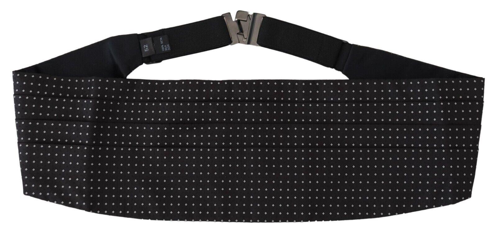 Dolce & Gabbana Black Polka Dot Wide Waist Men Belt Cummerband - Ellie Belle