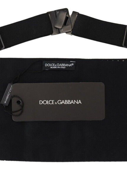 Dolce & Gabbana Black Polka Dot Wide Waist Men Belt Cummerband - Ellie Belle