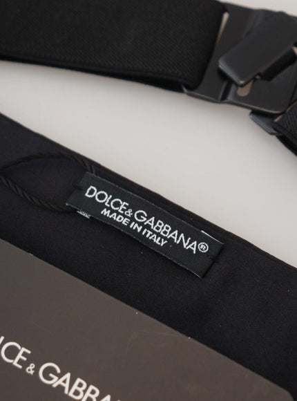 Dolce & Gabbana Black Polka Dot Wide Waist Men Belt Cummerband - Ellie Belle