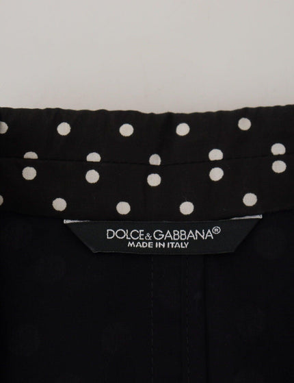 Dolce & Gabbana Black Polka Dots Silk 2 Piece TAORMINA Suit - Ellie Belle