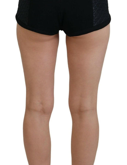 Dolce & Gabbana Black Quilted High Waist Hot Pants Shorts - Ellie Belle