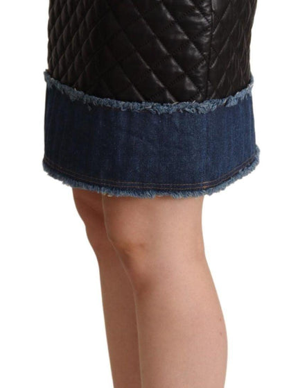 Dolce & Gabbana Black Quilted Leather Mini Skirts - Ellie Belle