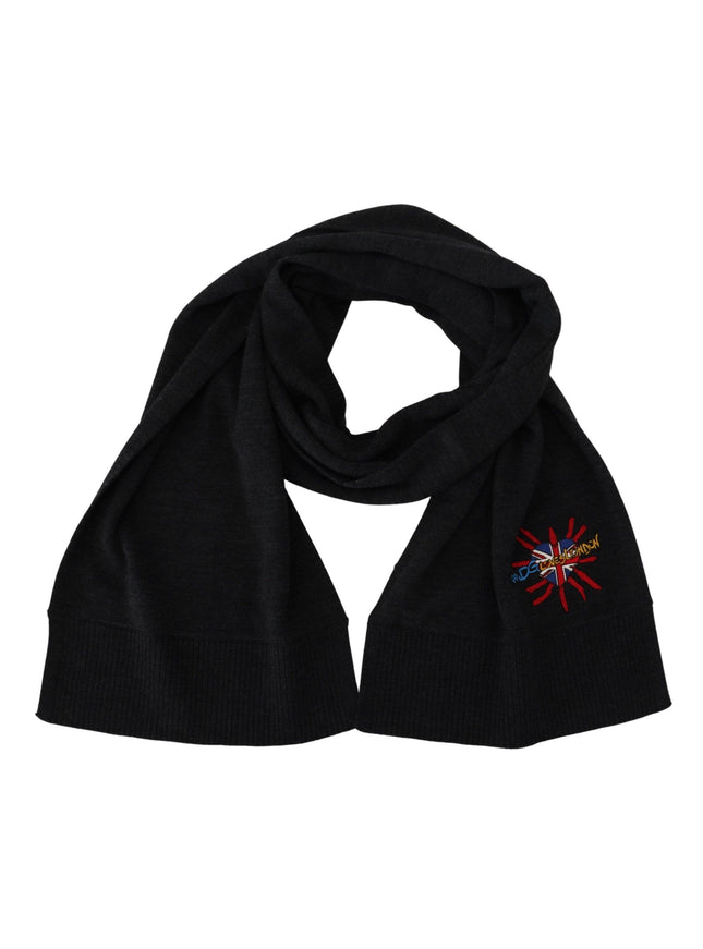 Dolce & Gabbana Black Sacred Heart #DGLovesLondon Wrap Scarf - Ellie Belle