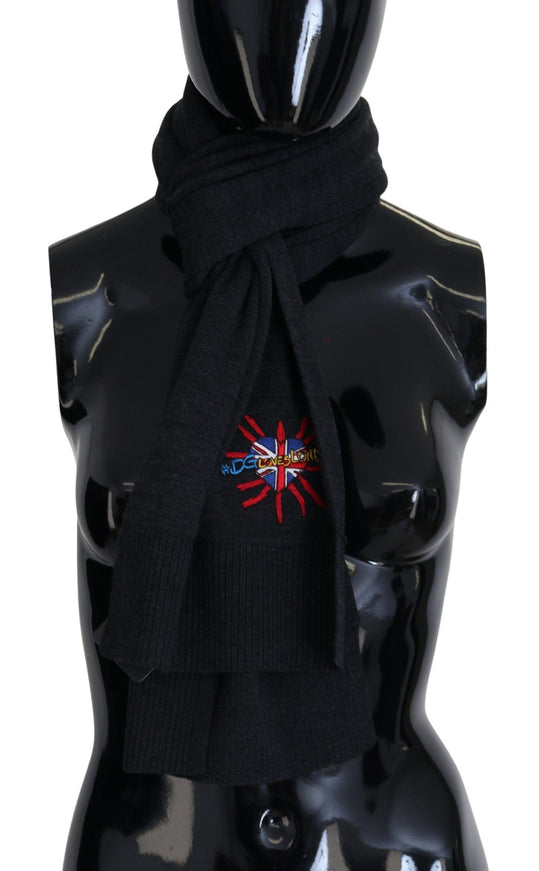 Dolce & Gabbana Black Sacred Heart #DGLovesLondon Wrap Scarf - Ellie Belle