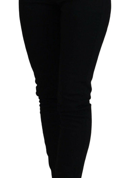 Dolce & Gabbana Black Sequined Cotton Slim Fit Denim Jeans - Ellie Belle